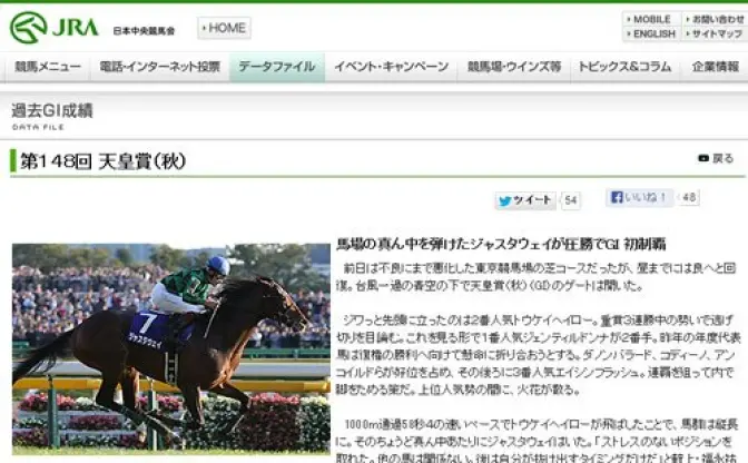 アニメ『銀魂』脚本家である大和屋暁さんが馬主の『ジャスタウェイ』が天皇賞制覇！　ネットでも大反響
