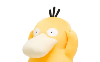 等身大コダックのぬいぐるみ、まあまあな存在感で部屋に鎮座する