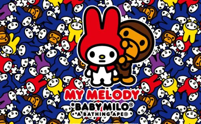 「A BATHING APE® × MY MELODY」が発売！ マイメロがベイビーマイロ®とコラボ