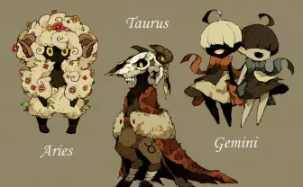 十二星座のホラーかわいいイラストが話題　癒される人続出