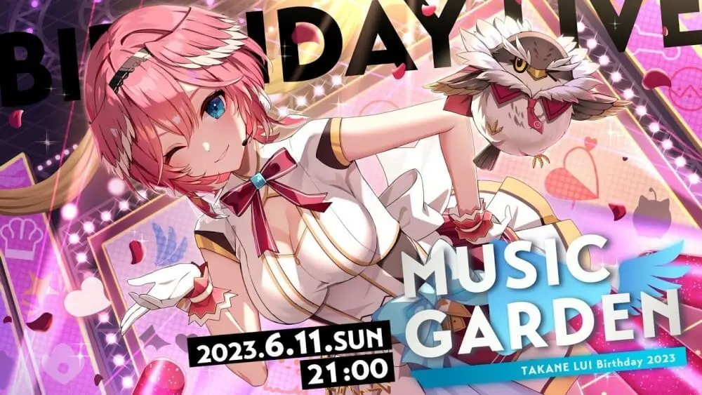 鷹嶺ルイさんの生誕祭「MUSIC GARDEN」／記事内のライブ画像はすべて配信のキャプチャ
