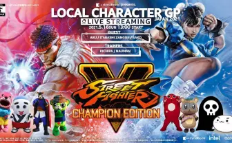 甲賀流忍者ぽんぽこ参戦！『ストV』ご当地キャラ大会で板橋ザンギエフ、sakoと共演