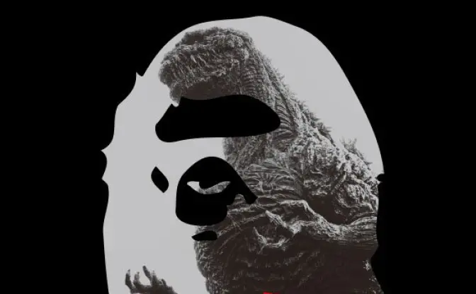 BAPE×シン・ゴジラのコラボTシャツ　ゴジラとエイプがクールに融合