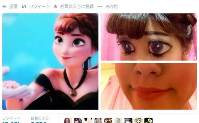 『アナと雪の女王』の「アナになりたくて頑張った結果」の画像が『Twitter』で話題に