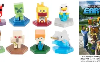 スマホでスキャンするとブースト効果が得られるマイクラフィギュア マテルが「マインクラフト アース ブースト ミニフィギュア」を4月下旬発売へ