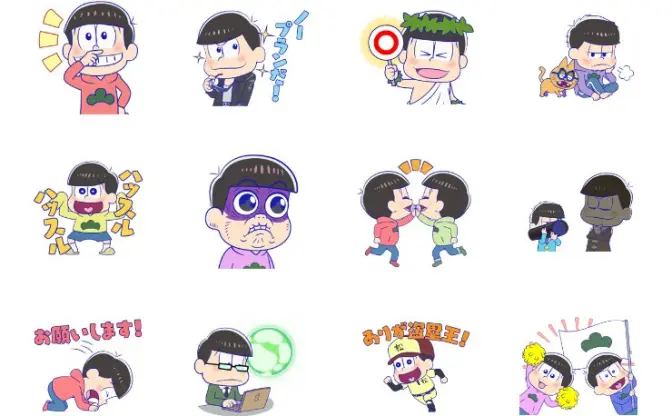 『おそ松さん』動くLINEスタンプ　6つ子が可愛いデフォルメキャラに！