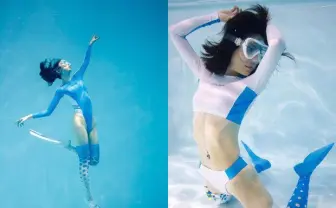 あの写真集『水中ニーソキューブ』に登場する魅惑の長袖水着が商品化