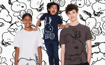 ポップアートの旗手KAWS×スヌーピー　UTからTシャツ、ぬいぐるみ発売