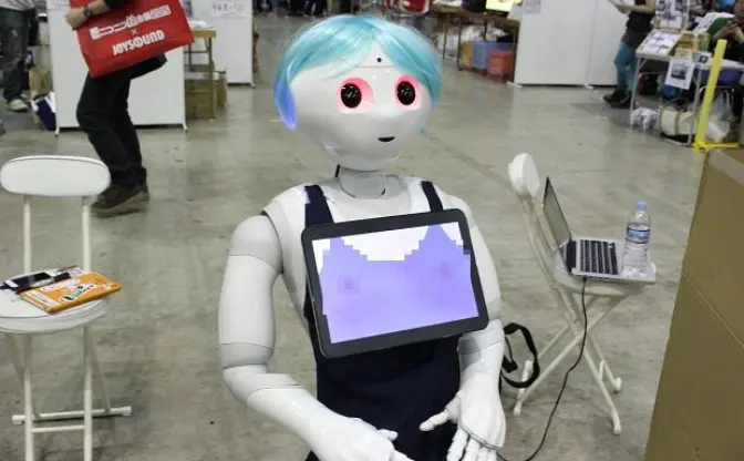 【超会議2015】ペッパイちゃん緊急参戦！ ロボットおっ○いをもんできた