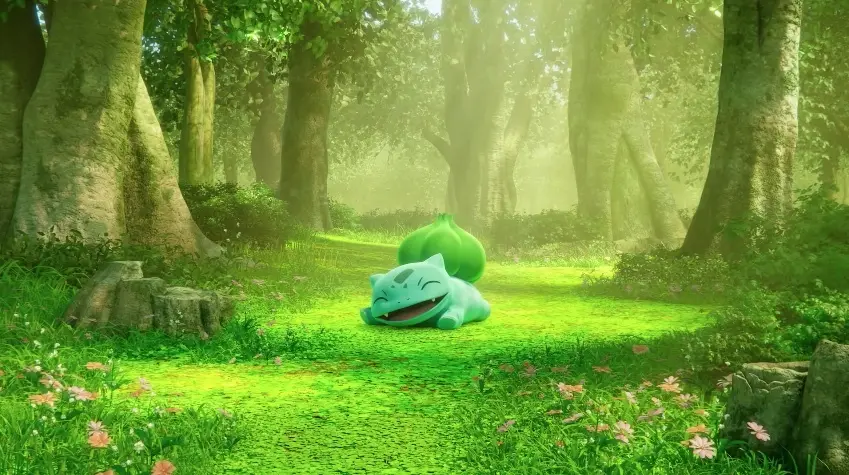 【公式】ASMR・森の音 - フシギダネといっしょ Bulbasaur in the Woods／画像は本動画から