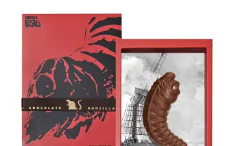 モスラ（幼虫）の鳴き声が聴こえてきそうなチョコ　バレンタインにどうぞ