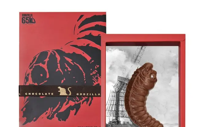 モスラ（幼虫）の鳴き声が聴こえてきそうなチョコ　バレンタインにどうぞ