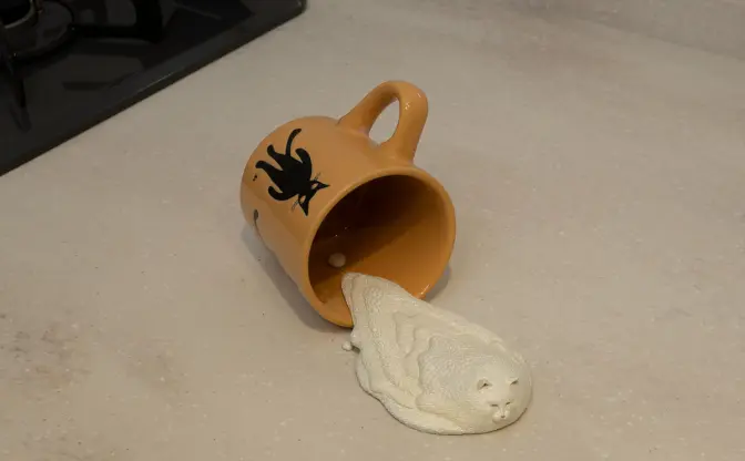 やっぱり猫は液体だった…!?  間違えて飲んじゃいそうなとろけるミルク猫発見