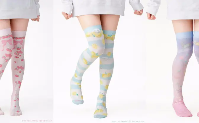 サンリオキャラのニーハイがゆめかわいい♡ マイメロ、シナモン、キキララ