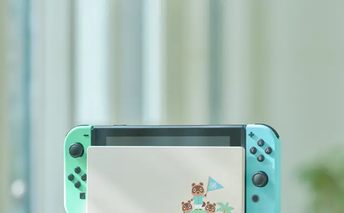 『どうぶつの森』仕様Switchがめちゃかわ！ ドックは別売りの神対応