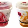 yelo監修かき氷　左：「いちご氷」／右：「キャラメル氷」