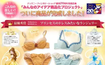 ディズニープリンセスになれちゃう下着がかわいい! Aカップから!