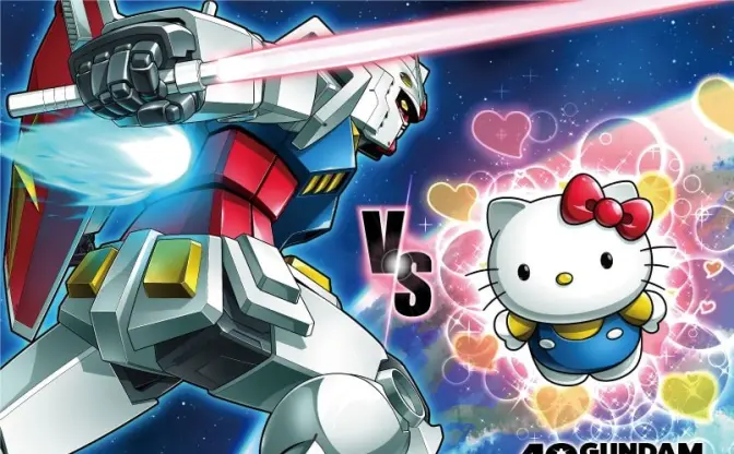 ガンダムとハローキティが対決　ファン「早すぎたエイプリルフール」
