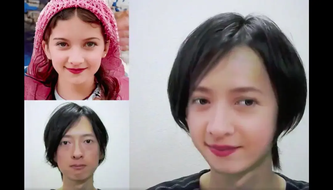 青絵さんによる「足して2で割った顔」動画