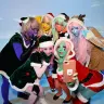 異色肌ギャルがクリスマスコスプレ披露！ ミニスカサンタに