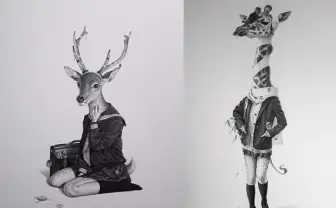 女子高生×生物!? 擬人化でJKの生態に迫る個展「女子高生物」とは