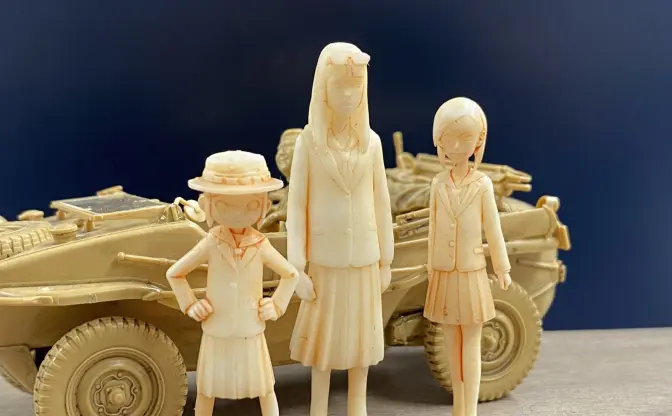 『映像研』3人娘がフィギュアに（メカも！）　Twitterで予想超える反響