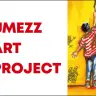 楳図かずおさんが描いた自画像がデザインされた「UMEZZ ART PROJECT」のロゴ