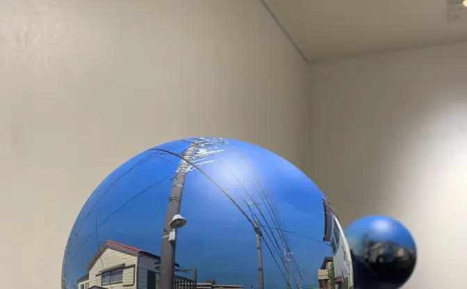 脳を混乱させる球体　何気ない風景を360°で描く作品が話題