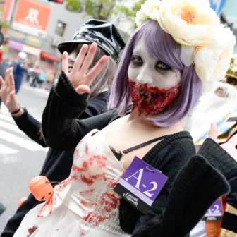 【カワハロ】ガチ仮装の行進が怖い！ ホラーなコスプレ激写100枚