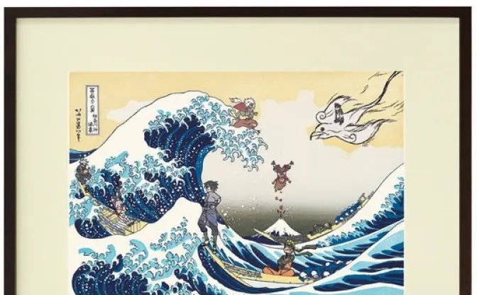 冨嶽三十六景にNARUTOが見参！ 浮世絵と漫画文化の融合にポプりみを感じる