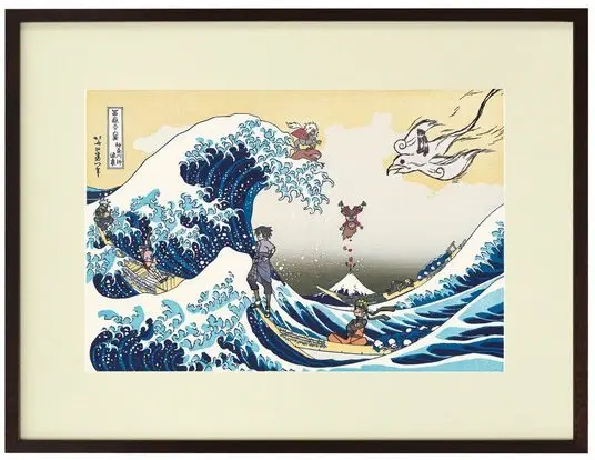 冨嶽三十六景にNARUTOが見参！ 浮世絵と漫画文化の融合にポプりみを感じる