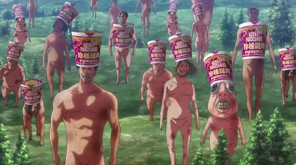 カップヌードル珍種謎肉「進撃の謎肉」