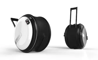 「丸型スーツケース」が画期的すぎる　開発者は中学校の社会科教員