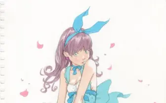 鉛筆とマーカーで少女描く漫画家 窪之内英策がライブペイント！