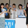 「POCARI JOCKEY: THIRSTY FOR BEATS.」／左からLicaxxxさん、PARKGOLFさん、Metomeさん、Madeggさん、Qrionさん
