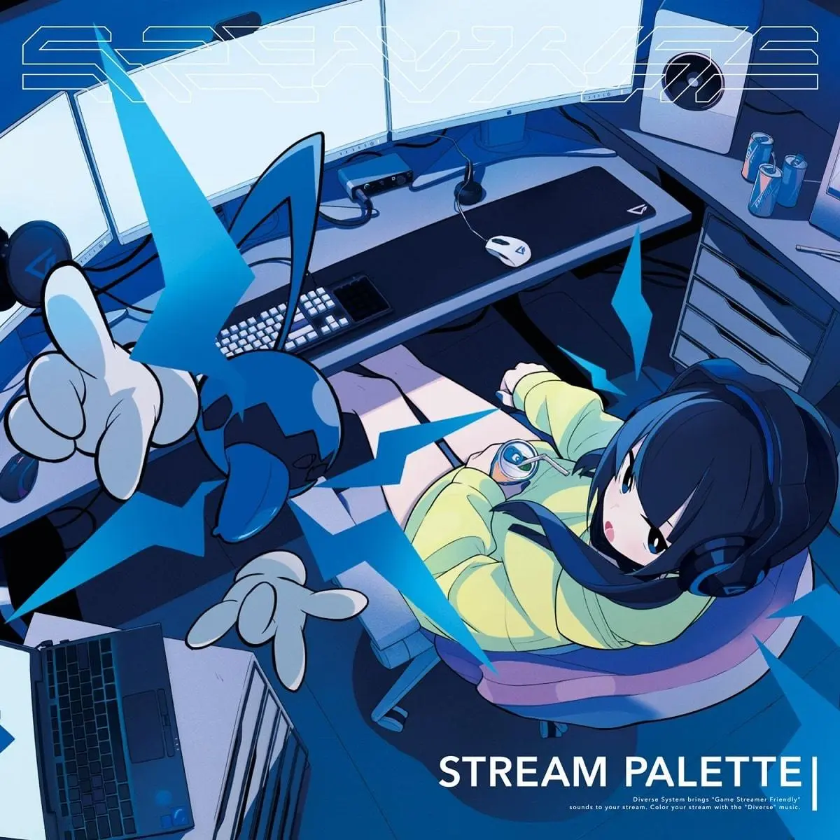 ふぁみさん制作の『Stream Palette』ジャケット／画像はDiverse SystemのTwitterより