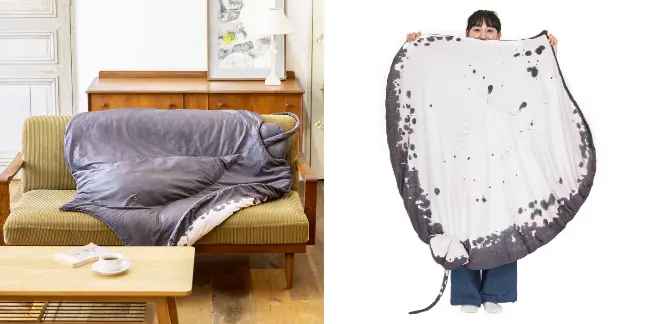 巨大エイと一緒に暮らそう！ 原寸大で再現したブランケット、100人予約で商品化.jpg