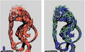 オニツカタイガー×異形の天才 韮沢靖 竹谷隆之のフィギュアも展示