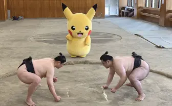 ピカチュウがどすこい! 大相撲の懸賞旗がポケモン歴代パッケージに