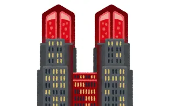 仕事早すぎ...! いらすとや、「東京アラート」発動の都庁をイラスト化