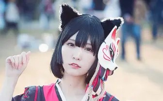 【コミケ97】凛とした「涼本奈緒」の和装ケモ耳コスプレ【写真】