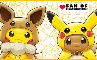 ポンチョ姿のピカチュウ/イーブイかわいい はぁ、好き…