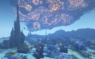 マイクラでゴッホの『星月夜』を完全再現 1ヶ月以上かけ名画の世界を3D化