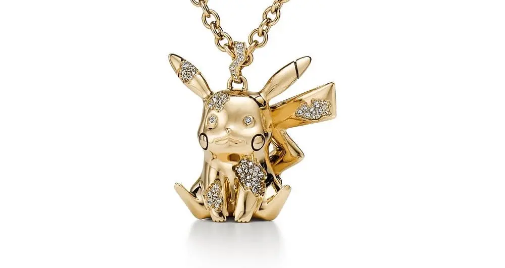 【最終価格】ティファニー&ポケモン　ピカチュウペンダント18金メッキ加工 400万円超えの『黄金に輝くピカチュウ』が話題、ティファニーが
