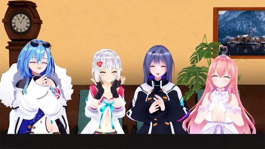 エトラさんと嫁ノ萌実さんのあおぎり高校加入が発表された動画
