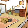 猫たちと近い目線の画角もあれば／画像は「ねこあつめ にわさきライブ」から