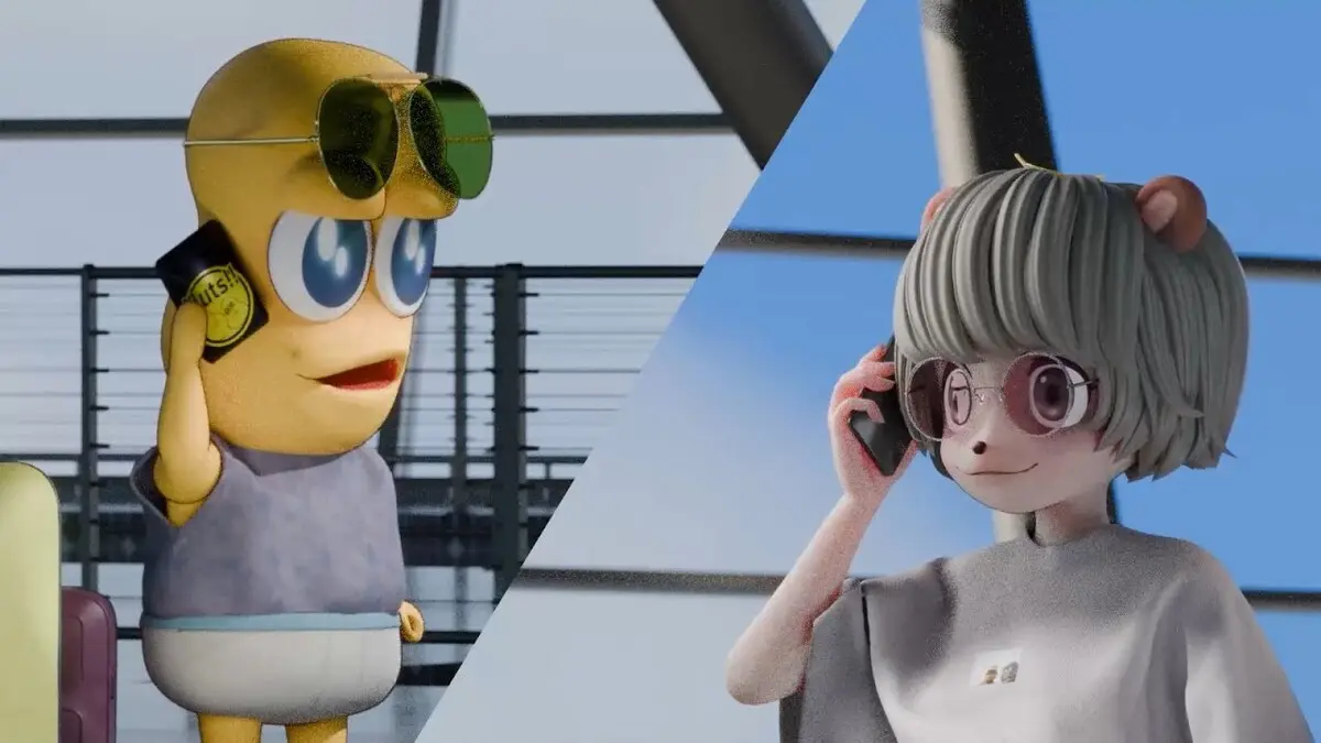 【ぽこピー×ahamo】 WebCM 海外編「来ちゃったねー、海外！」／画像は本動画から