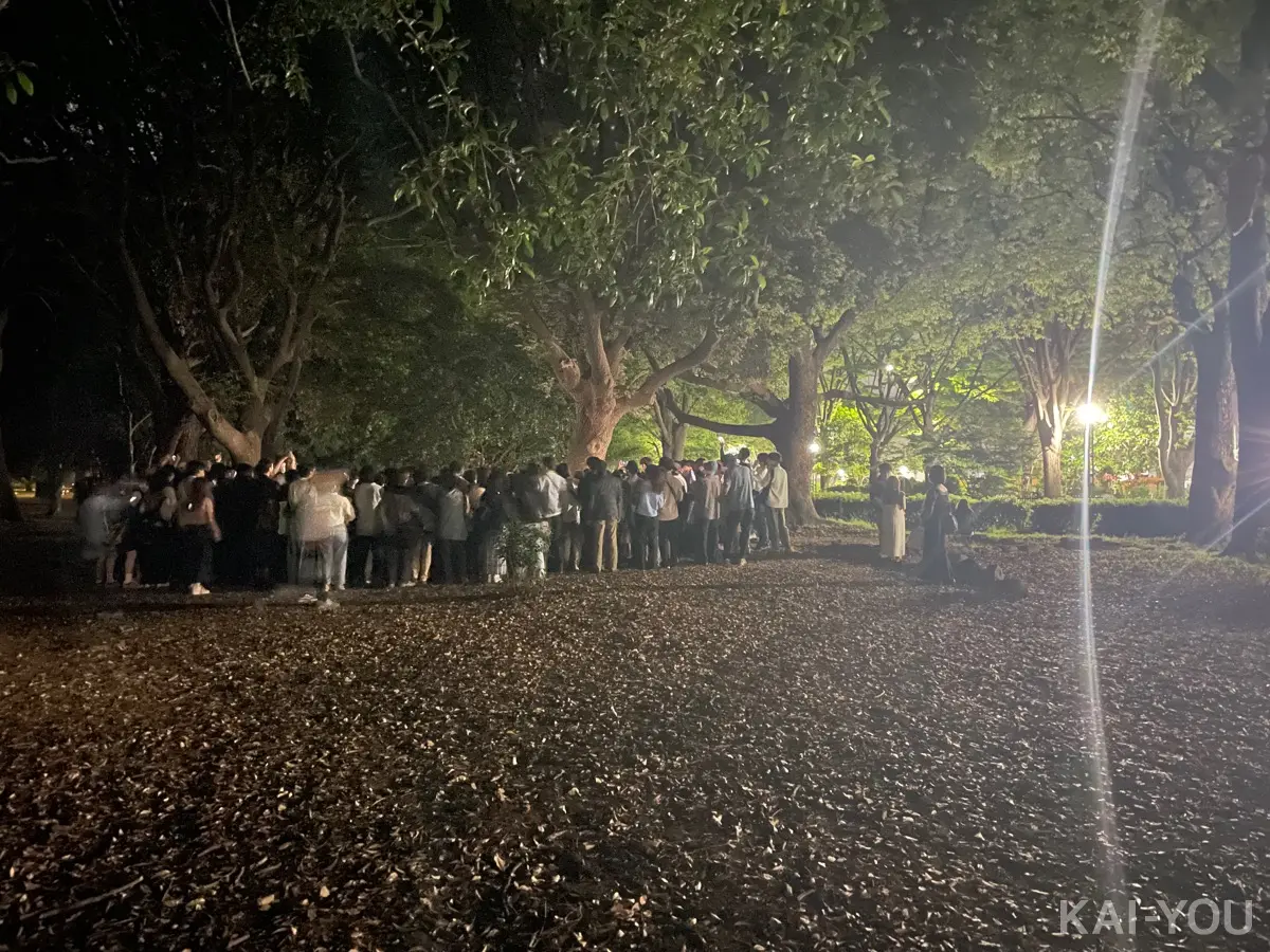 この群衆の中央に大石昌良さんはいた