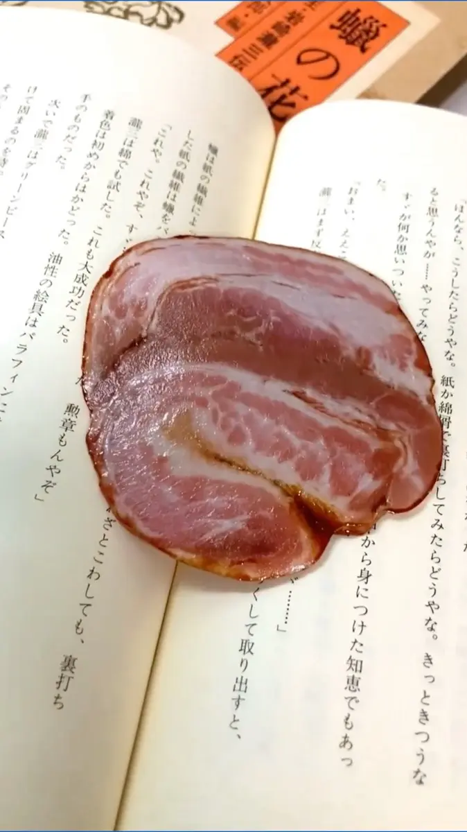 チャーシューにしか見えない「しおり」が美味しそう ※食べられません