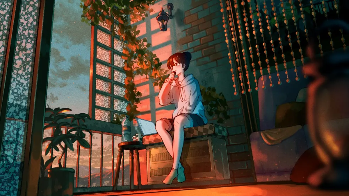 諭吉佳作/menが作曲、周憂さんが映像を担当したアニメMVの場面カット